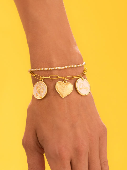 PULSERA DIJES VARIOS + CAJA ESPECIAL - GOLD