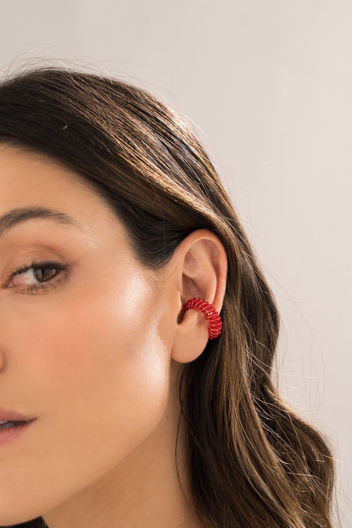 EARCUFF TEJIDO ROJO