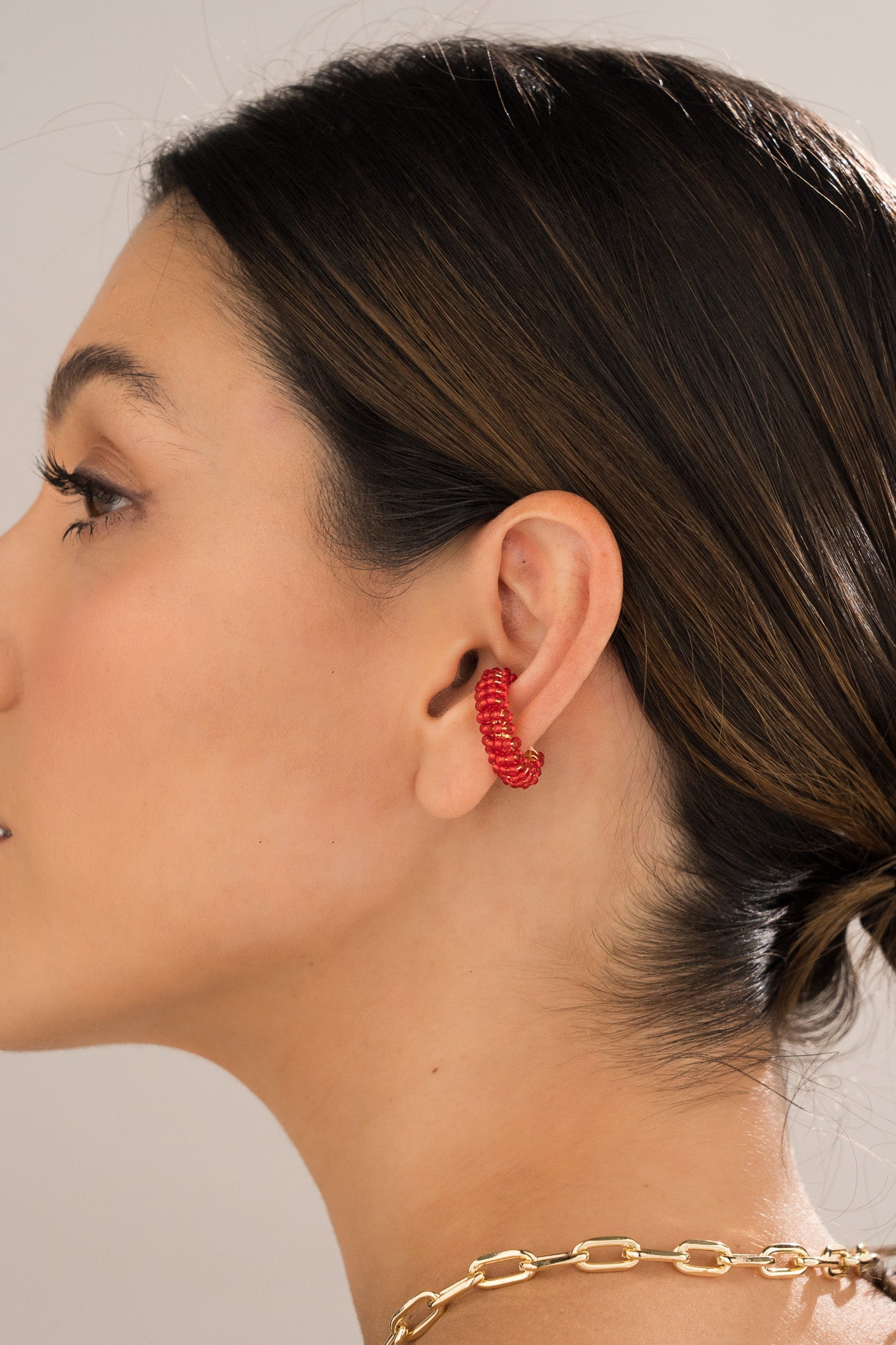 EARCUFF TEJIDO ROJO